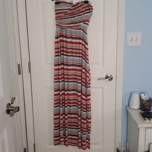 Strapless maxi dress